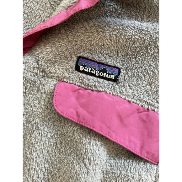 Patagonia Womens Fleece Jacket Gray 1/2 Snap Pullover Pockets S purple - Picture 2 of 7